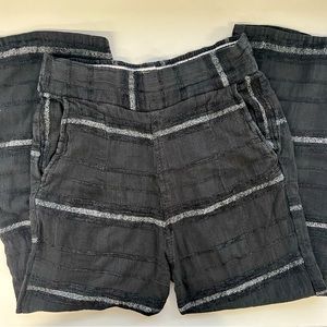 Ace & Jig black pull on striped loose pants S/M